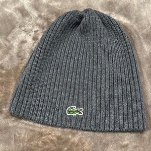 NWOT Lacoste merino beanie. One size fits all.